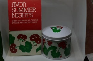 ANCIENNE VINTAGE FLACON AVON BOUGIE SUMMER NIGHTS ANTI MOUSTIQUE INSECTE - Picture 1 of 4