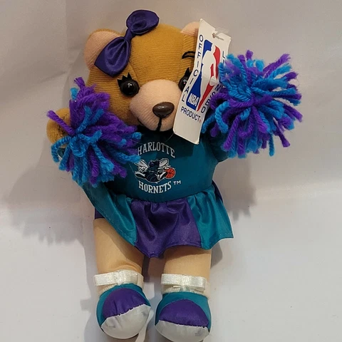 1994 Play By Play Charlotte Hornets Teddy Cheerleader Bear Cover