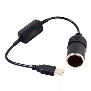 Adaptador convertidor de coche con cable USB a enchufe para encendedor - Imagen 1 de 6