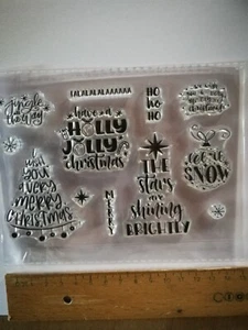Clearstamps Weihnachten englische Schrift - Bild 1 von 1