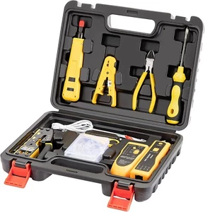 Network Tool kit, RJ45 Crimp Tool kit Pass Through Crimper Cat6 Cat5 Cat5e Crimp - Picture 1 of 7