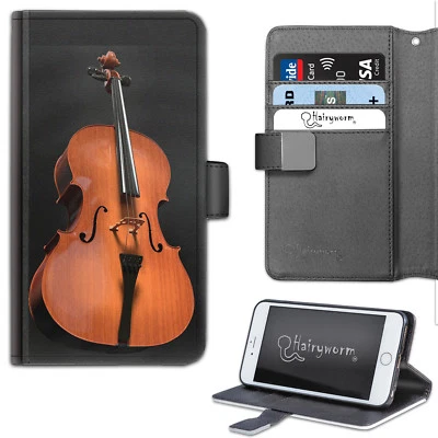 Violin Cello Phone Case;PU Leather Wallet Flip Case;Cover For Samsung;Apple - Image 1 of 4