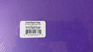 24 Pages Bazzill Basics Purple Cardstock Chandler T6-631 12inch/ 30.5cm - Picture 1 of 2