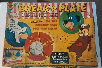 1961 Huckleberry Hound, Quick Draw, Yogi Bear, Break A Plate Carnival Game  - Image 1 of 3