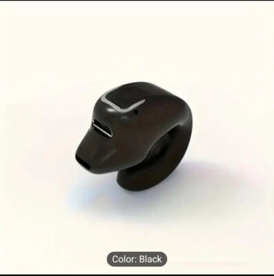 Wireless Clip On Earbud Universal Phone Control Black Compatible With Smartphone - Image 1 of 4