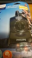 Timer Outdoor 2 Outlet Philips Dusk to Dawn 8/6/4/2hr Countdown Grounded