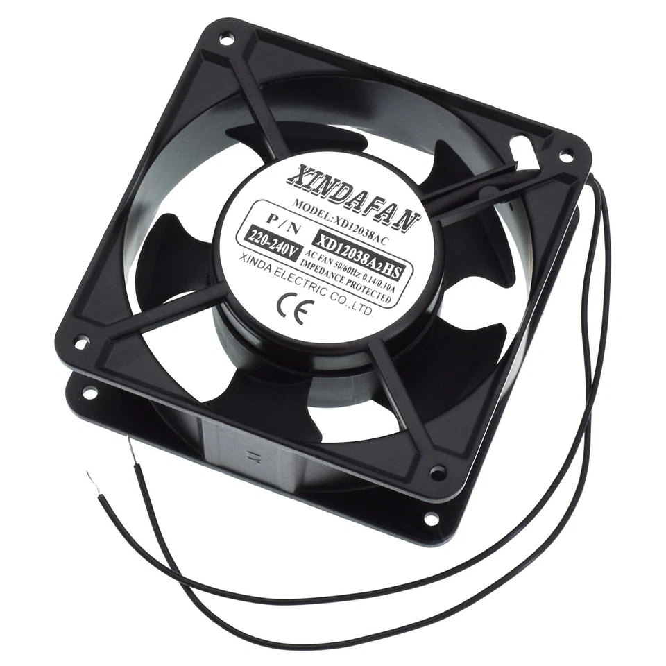 Xinda Lüfter, 120 x 120 x 38 mm, 230 V / AC, Starker Ventilator zum Einbau - Bild 1 von 4