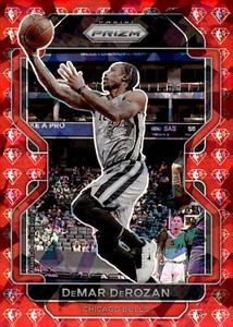 2021-22 Panini Prizm NBA 75th Anniversary Red Diamond #113 DeMar DeRozan /75