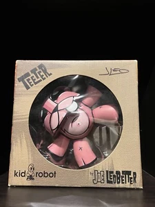 SIGNED PINK TEETER Joe Ledbetter KIDROBOT Urban Vinyl DUNNY RABBIT Designer - Picture 1 of 6