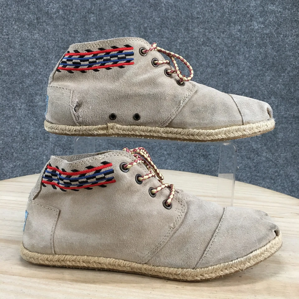 Toms Botas Mujer 8 Alpargatas Planas Con Cordones Desierto Chukka 311211 Marrón Gamuza Foto 1 de 4