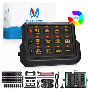 RGB 12 Gang Switch Panel Wireless LED Light Bar Relay System Car UTV Marine Boat - Picture 1 of 23