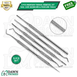 5 Pcs Ingrown Toenail Removal Kit Nail Care Manicure & Pedicure Tools German Gr - Picture 1 of 8