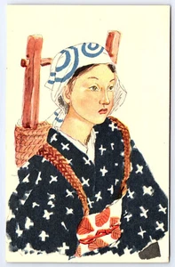 Frau im Kimono von Keiichi Takazawa Japan Postkarte C117 - Bild 1 von 2