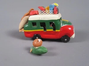 C163 Plaster Toy Souvenir Costa Rica Market Bus Alajuela L 7.6 Cm - Picture 1 of 9