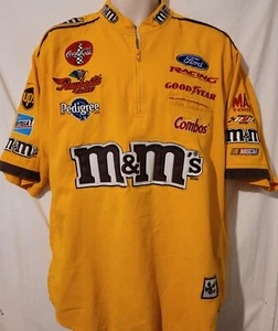 M&M'S CHASE AUTHENTICS DRIVERS LINE MEN'S PULLOVER, 1/4 ZIP NASCAR SHIRT, LARGE - Picture 1 of 16