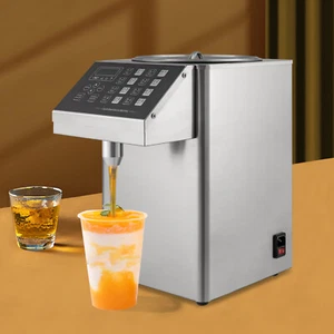 Distributore Automatico Fruttosio Quantitativo Bolla Tè Dispenser Macchina 8L - Foto 1 di 22