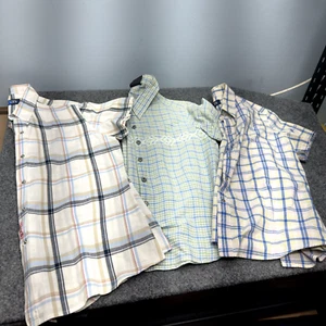 Wrangler Western Women's Blues Plaid Striped Pearl Snap Flannel Shirt - Lot of 3 - Picture 1 of 22