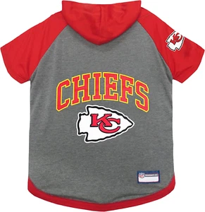 NFL Kansas City Chiefs Hoodie for Dogs & Cats. | NFL Football Licensed Dog Hoody - Picture 1 of 5