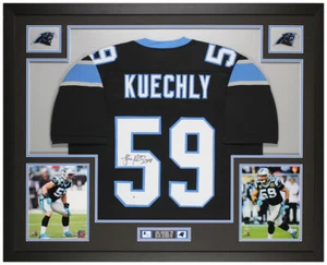 Luke Kuechly Autographed & Framed Black Panthers Jersey Auto Beckett COA - Picture 1 of 5