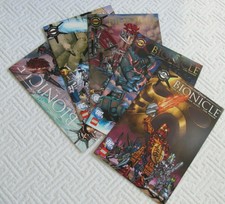 Five (5) DC Comics Lego Bionicle Glatorian 1, 2, 4, 6, 7 All Near Mint 2009-10