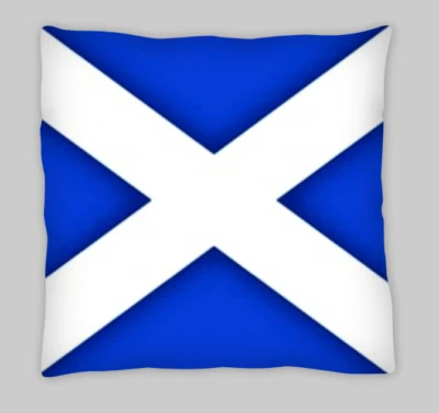 (продажа) Шотландский флаг двусторонние наволочки 45 см x 45 см (18 X 18) - Изображение 1 из 2