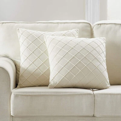 12英寸16英寸18英寸20英寸22英寸24英寸天鹅绒格子纯色靠垫套格子枕套美国 — 第 1/4 张图片