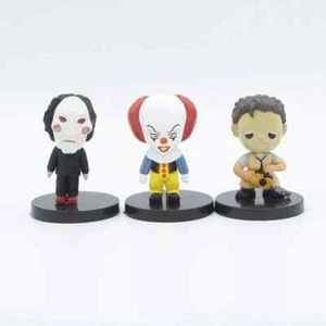 10pcs set Horror Film Series Jason V/S Freddy Clown Action Figure Toys PVC Model - Picture 1 of 5