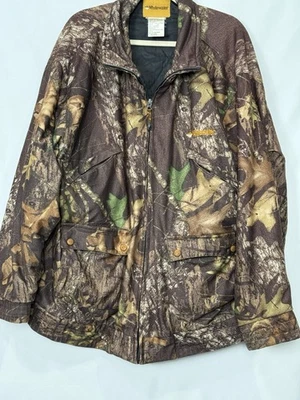 Realtree Camouflage Hunting Jacket Hooded Mossy Oak Breakup Men's Size 2XL - Image 1 of 4