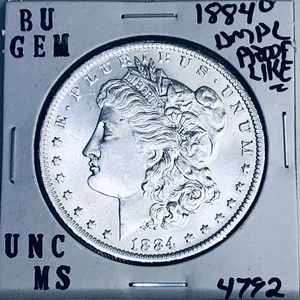 1884 O BU GEM MORGAN SILVER DOLLAR UNC MS+++ U.S. MINT RARE COIN 4792 - Picture 1 of 3