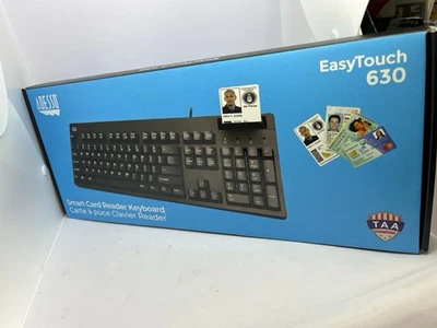ADESSO EASYTOUCH 630 AKB-630SB-TAA ANTIMICROBIAL KEYBOARD W/SMART CARD READER - Image 1 of 4