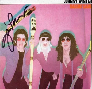 JOHNNY WINTER Raisin' Cain handsigniertes CD-Cover & Ticket-Stub - Bild 1 von 3