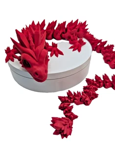 Dragon Fidget Articulated Crystal 1ft - 3D Printed Movable Toy Gift - Picture 1 of 14