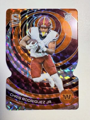 2023 Panini Spectra - Rookies Chris Rodriguez Jr. #194 Orange /15 RC Commanders - Image 1 of 2