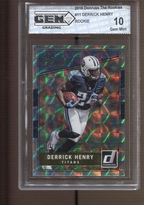 Derrick Henry Donruss The Rookies #11 2016 gema como nueva 10 radiocontrol Baltimore Ravens Foto 1 de 2