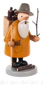 Räuchermann Holzsammler Höhe = 23cm NEU Erzgebirge Rauchfigur Rauchmann - Picture 1 of 1