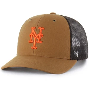 New York Mets Carhartt x '47 Trucker Gorra Ajustable Snapback MLB Para hombres Marrón - Imagen 1 de 4