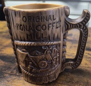 Taza Tiki vintage - Molinillo de café Kona original plástico hawaiano. ¡Nunca usado! - Imagen 1 de 6
