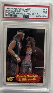 1985 O-Pee-Chee WWF Wrestling Randy Savage & Elizabeth #63 PSA 7 - Picture 1 of 2