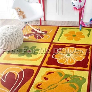 KIMI KIDS FLOWERS THICK SOFT WOOL FUN FLOOR RUG (S) 110x160cm **FREE DELIVERY** - Picture 1 of 3
