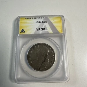 1834 Capped Bust Half Dollar ANACS VF30 - Picture 1 of 3