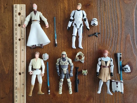 Vintage Lot of 5 Star Wars 3.75" Comic Action Figures 1999-2008 Great Condition! Cover