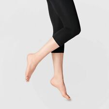 Women's 80D Super Opaque Capri Tights - A New Day Black 1X/2X