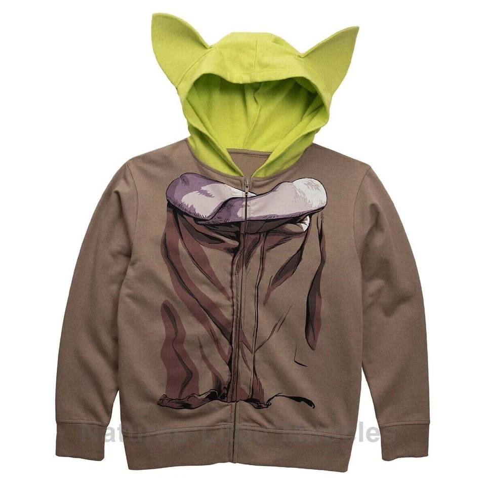 NUEVO CON ETIQUETAS Bebé Yoda Niños Sudadera con Capucha Cremallera Chaqueta Talla 8 S Star Wars Mandaloriano Disfraz Niña Foto 1 de 1