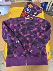 Purple Bape Shark Hoodie - Picture 1 of 8