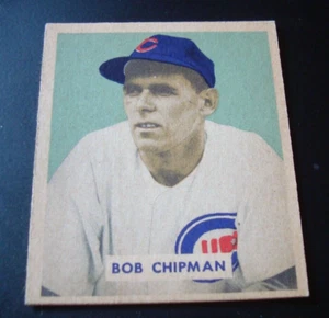 1949 Bowman #184 BOB CHIPMAN   CHICAGO CUBS  no creases VG-EX or better - Picture 1 of 3