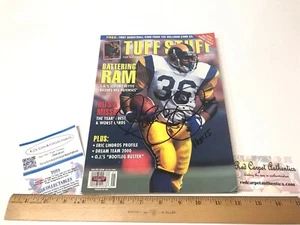 Jerome Bettis Rams Autographed Signed Tuff Stuff Book Magazine COA - Picture 1 of 6