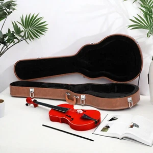 Hardshell Case For LP Electric Guitars - Padded Interior, Lockable & Brown - Picture 1 of 24
