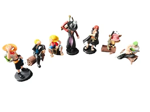7x One Piece Anime Action Figures Zoro Monkey D Luffy Sanji Nami Shanks Chopper - Picture 1 of 15