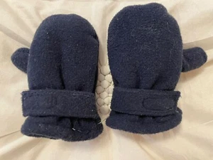 Baby Gap Fleece Fäustlinge Junge 0-6 Monate Blau Navy Unisex Warm Winter - Bild 1 von 3