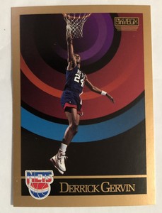1990 Skybox NBA Trading Card #179 - Derrick Gervin - New Jersey Nets - [NM+]